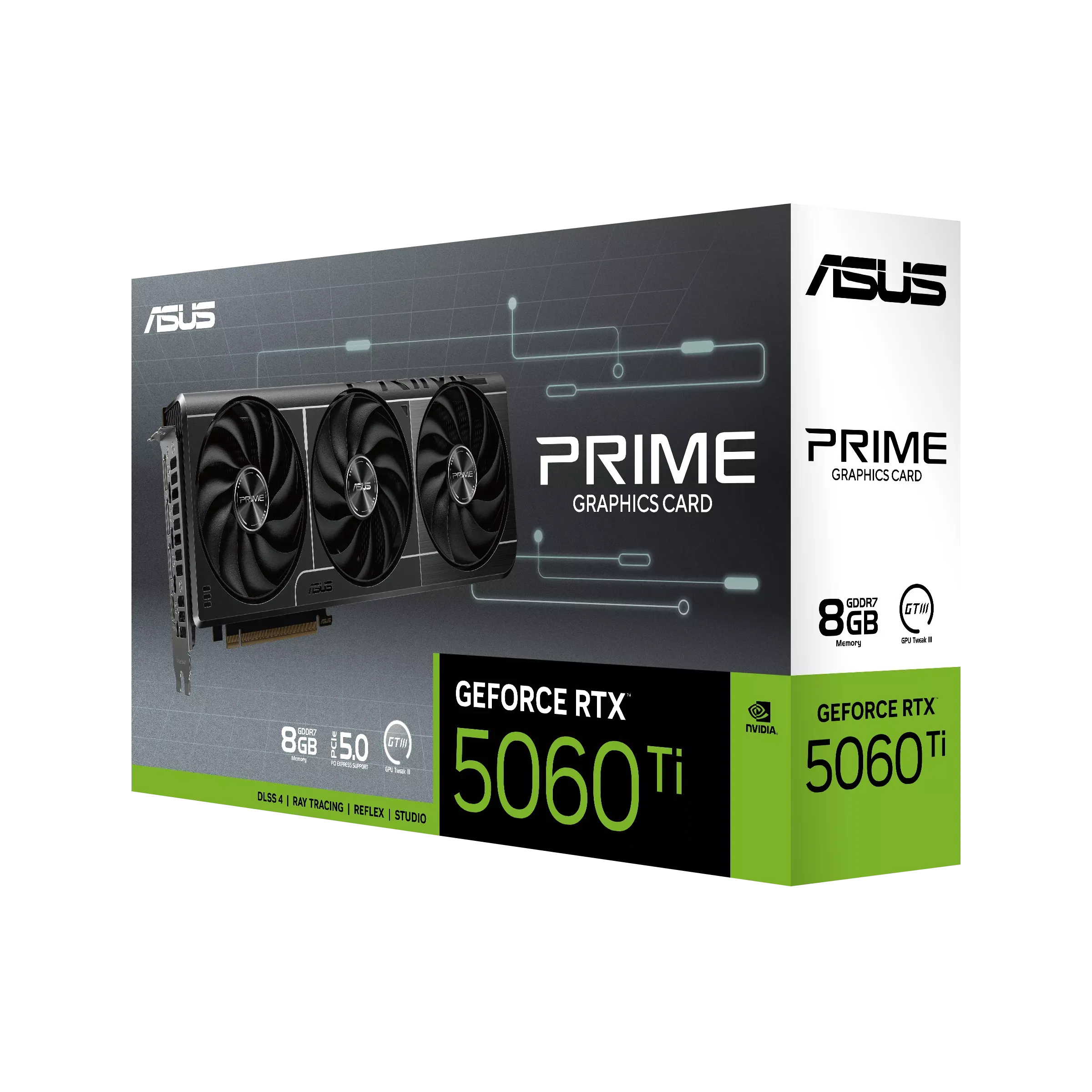 کارت گرافیک ASUS PRIME RTX 5060 Ti بدون نورپردازی RGB